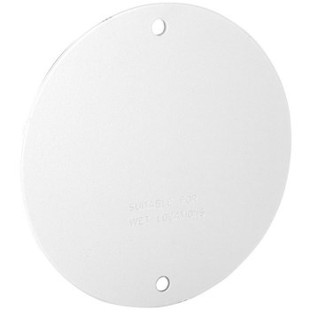 Hubbell Electrical  5374-1 Wh Rnd Blank Cover