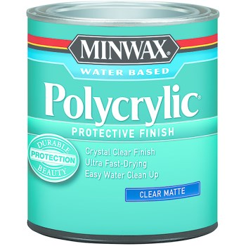 Minwax 622224444 Polycrylic Finish, Clear Matte ~ Qt