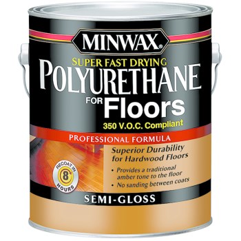 Minwax 130240000 Minwax Super Fast-Drying Polyurethane for Floors, Semi Gloss ~ 1 gallon