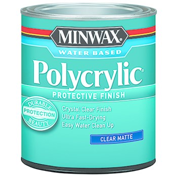 Minwax 222224444 Polycrylic Protective Finish,  Matte ~ Half Pint