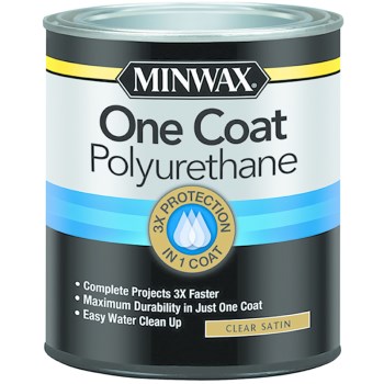 Minwax 356050000 One Coat Polyurethane, Clear Satin ~ Qt