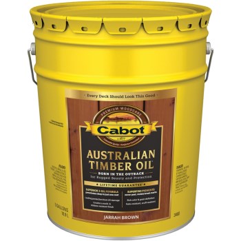 Cabot 140.0003460.008 Australian Timber Oil,  Jarrah Brown ~ 5 Gallon Bucket