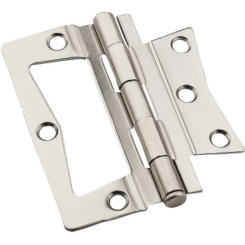 National N830-437 Surface Mounted Hinges, Satin Nickel ~ 3.5&quot;