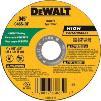DeWalt DW8071 4x.045x5/8 Con/Msry Whl