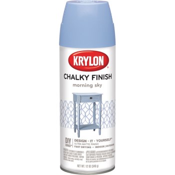 Krylon 4110 Chalky Finish Spray Paint,  Morning sky  ~ 12 oz Cans