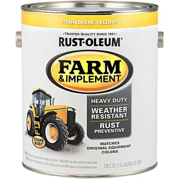 Rust-Oleum 280175 Farm &amp; Implement Finish, John Deere Yellow ~ Gallon