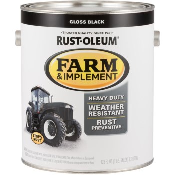 Rust-Oleum 280165 Farm &amp; Implement Finish, Gloss Black  ~  Gallon