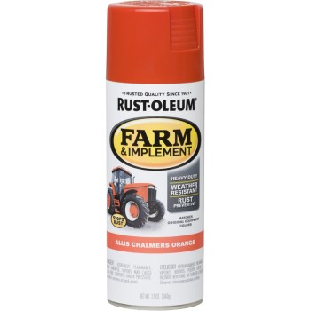 Rust-Oleum 280135 Farm &amp; Equipment Spray Paint, Allis-Chalmers Orange ~ 12 oz