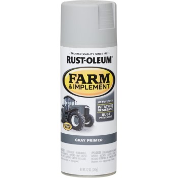 Rust-Oleum 280146 Farm &amp; Implement Spray Primer, Gray ~ 12 oz