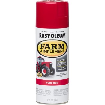 Rust-Oleum 280136 Farm &amp; Equipment Spray Paint, Ford Red ~ 12 oz