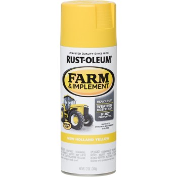 Rust-Oleum 280144 Farm &amp; Equipment Spray Paint, New Holland Yellow ~ 12 oz