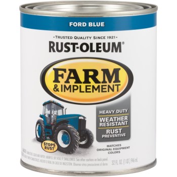 Rust-Oleum 280153 Farm &amp; Implement Finish, Ford Blue ~ Qt