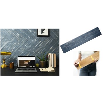 Mywoodwall Inc 101011000 Mywoodwall Peel &amp; Press Pre-Finished Wall Paneling,  Blue Ocean  ~  23-5/8&quot;L x 4-7/8&quot; W x 3/8&quot; D