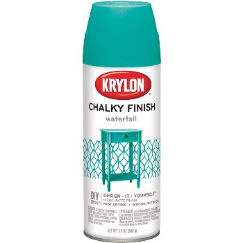 Krylon 4112 Chalky Finish Spray Paint,  Waterfall ~ 12 oz Spray