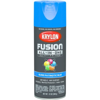 Krylon K02716007 Krylon Fusion Spray Paint and Primer, Patriotic Blue Gloss