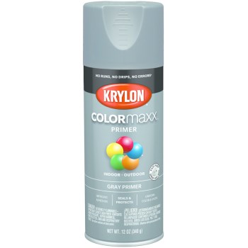 Krylon K05582007 Krylon COLORmaxx Paint Primer, Gray  ~ 12 oz Aerosol