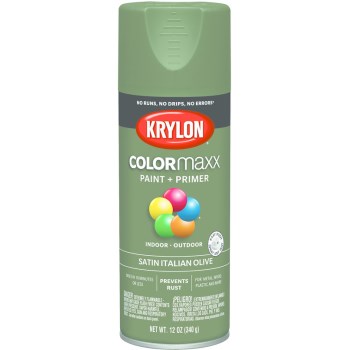 Krylon K05566007 Paint Plus Primer Spray, Italian Olive