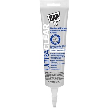 DAP 18387 Ultra Clear Caulk, Waterproof ~ 5 oz.