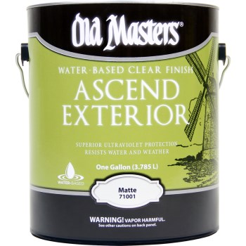 Old Masters 71001 Clear Exterior Finish, Matte ~ Gal Ascend
