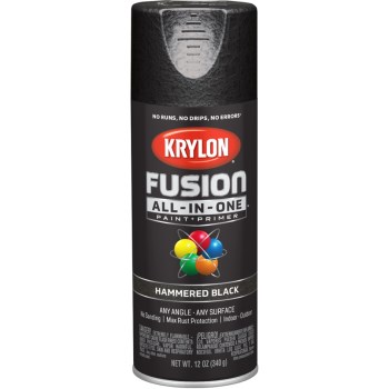 Krylon K02782007 Krylon Fusion All-In-One Spray Paint,  Hammered Black