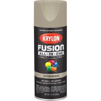 Krylon K02740007 Krylon Fusion All-In-One Paint and Primer Spray Paint, Satin Khaki
