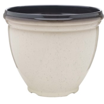 Southern Patio HDR-054740 Heritage Series Resin Planter, Ivory ~ 15&quot;