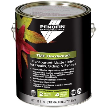 Penofin FAHNMGA TMF Architectural Hardwood Stain for Decks/Siding/Fences, Natural Matte ~ Gallon