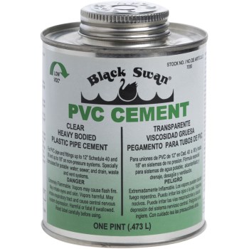 Black Swan Mfg 07050 Pvc Solvent PVC Cement ~ 16 oz