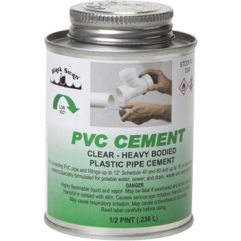 Black Swan Mfg 07049 Pvc Solvent Cement ~ 8 oz