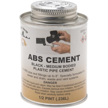 Black Swan Mfg 07265 Abs Black Cement ~ 8 oz