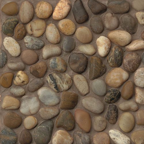Hemisphere Polished Pebble Mosaic in Kona Sands