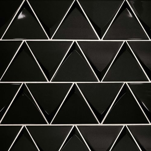 Triangolo 5&quot; x 5&quot; Wall Tile in Black