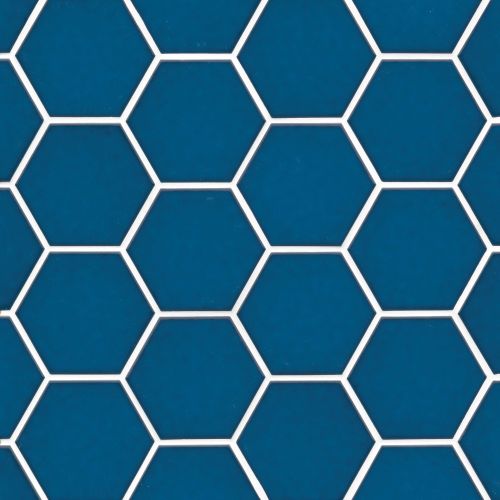 Hedron 4&quot; x 5&quot; Glossy Ceramic Flat Wall Tile in Electric Blue
