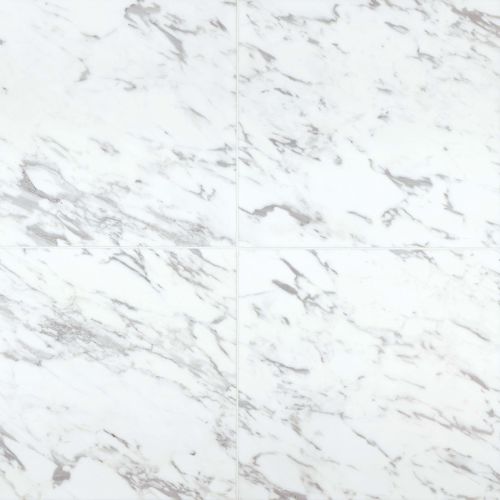 Calacatta 24&quot; x 24&quot; Polished Marble Tile in White