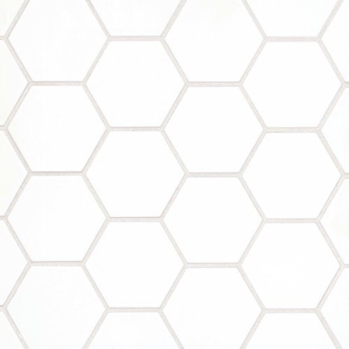 Hedron 4&quot; x 5&quot; Matte Ceramic Flat Wall Tile in White
