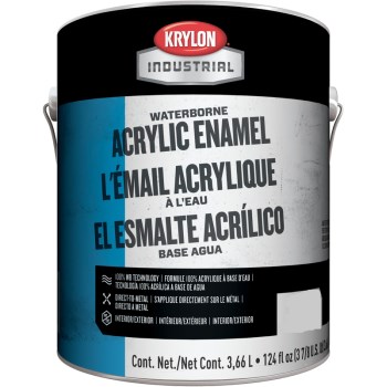 Krylon K000Z6761-16 Direct to Metal Acylic Enamel Topcoat , Semi-Gloss White~ Gallon