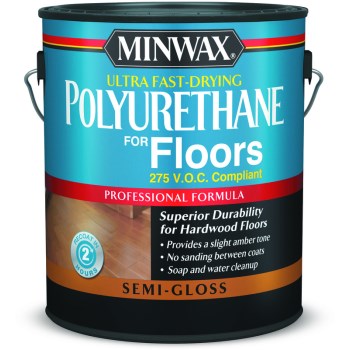 Minwax 140020000 Minwax Super Fast-Drying Polyurethane for Floors, Semi-Gloss ~ 1 gallon