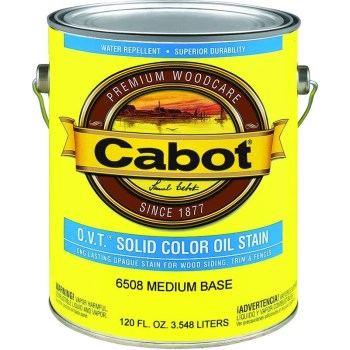 Cabot 140.0006708.007 Low VOC Solid Oil Stain, Medium Base ~ Gal