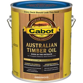 Cabot 140.0019457.007 Low VOC Australian Timber Oil , Amberwood ~ Gal