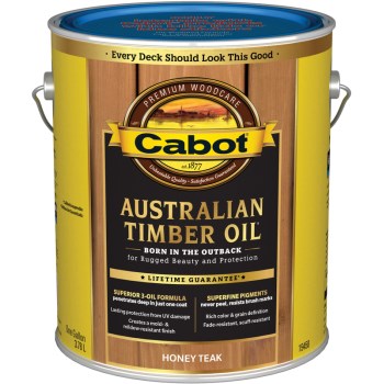 Cabot 140.0019458.007 Low VOC Australian Timber Oil, Honey Teak ~ Gal