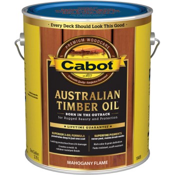 Cabot 140.0019459.007 Low VOC Australian Timber Oil, Mahogany Flame ~ Gal