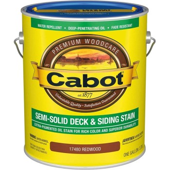 Cabot 140.0017480.007 Deck &amp; Siding Stain, Redwood ~ Gal