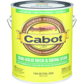 Cabot 140.0017406.007 Deck Stain &amp; Siding Stain, Neutral Base ~ Gal