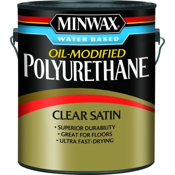 Minwax 710330000 Fast Drying Polyurethane, Clear Satin ~ Gal