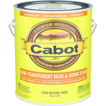 Cabot 140.0016306.007 Low VOC Stain, Neutral Base ~ Gal