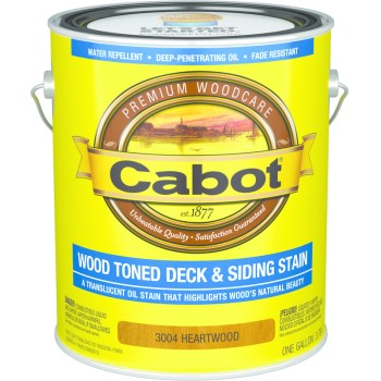 Cabot 140.0019204.007 Deck &amp; Siding Stain, Heartwood ~ Gal