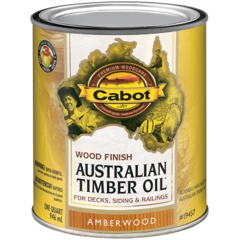 Cabot 140.0019457.005 Low VOC Australian Timber Oil, Amberwood ~ Qt