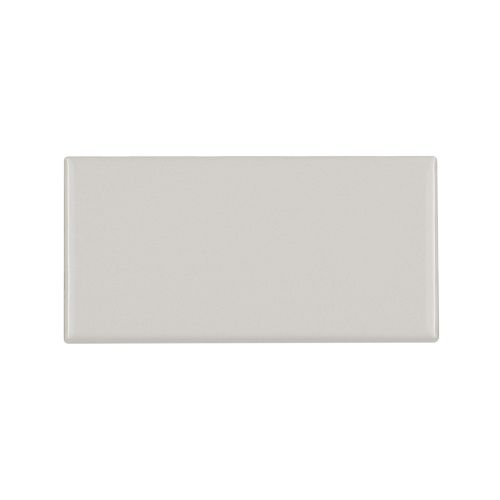 Traditions 3&quot; x 6&quot; - 6 Inch Side Glossy Ceramic Bullnose in Tender Gray