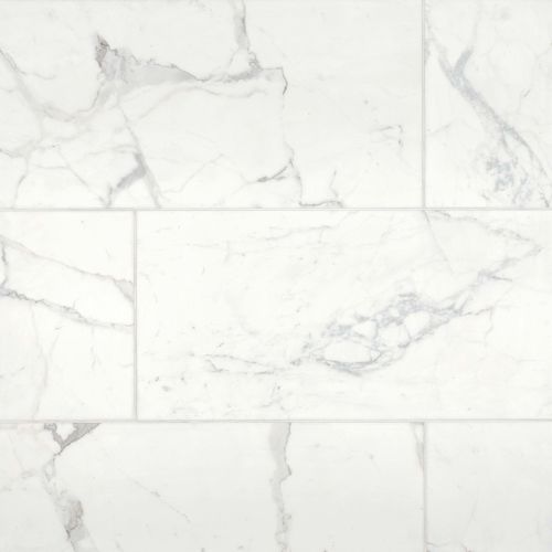 Calacatta 18&quot; x 36&quot; Honed Marble Tile in White