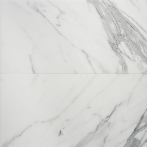 Calacatta 12&quot; x 24&quot; Polished Marble Tile in White
